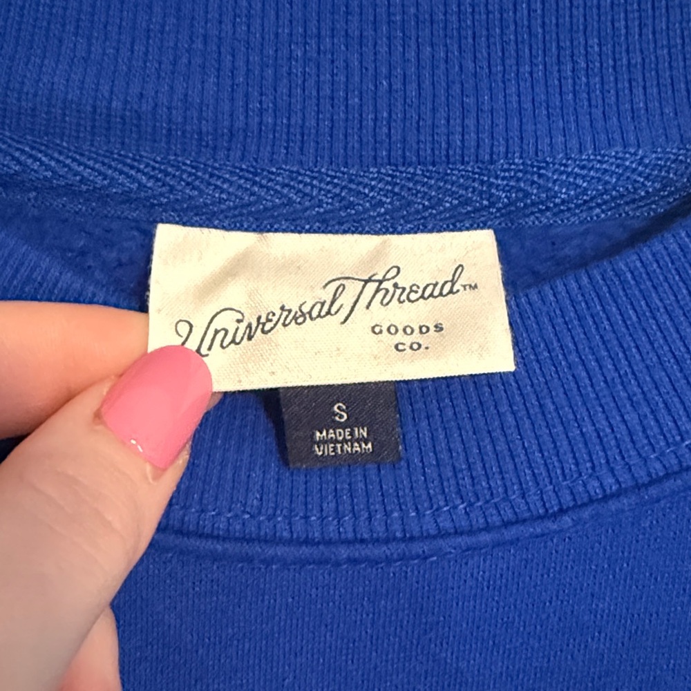 Universal Thread “Joy” Textured Varsity Sweatshirt - image 3